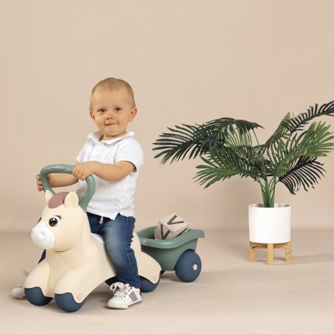 SMOBY Little Pierwszy Jeździk Pony Ride-On Kucyk z Przyczepką