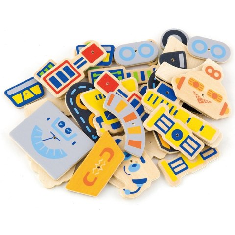 VIGA Drewniana Przybijanka Roboty 45 elementów Montessori