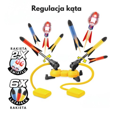 WOOPIE Podwójna Wyrzutnia Rakiet Piankowych 8szt.