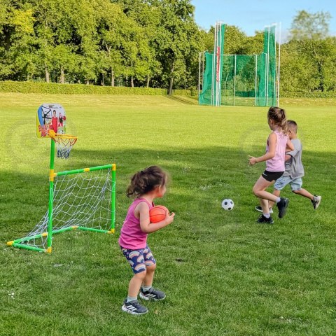 WOOPIE Zestaw 2w1 Koszykówka Bramka do Piłki Nożnej+ Piłki