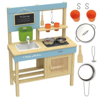 CLASSIC WORLD Drewniana Kuchnia Ogrodowa Błotna XXL z Akcesoriami