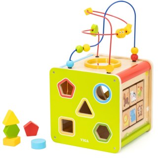 Viga Drewniana Kostka Edukacyjna 5w1