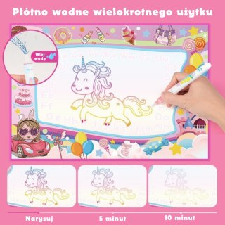WOOPIE Mata Wodna do Malowania 2w1 XXL 100x70cm Świeci w Ciemności