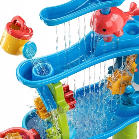 WOOPIE Ogromny Aquapark Stolik Wodny 6w1 Piaskownica Wodospad Tor Wodny 6-poziomowy Modułowy