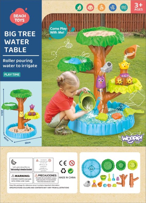Stolik Wodny 2w1 Piaskownica Wesołe Drzewko 8 akc.