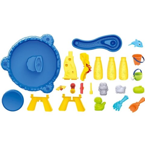 WOOPIE Stolik Wodny XL z Krzesełkiem 2w1 Piaskownica Delfinek 12el.