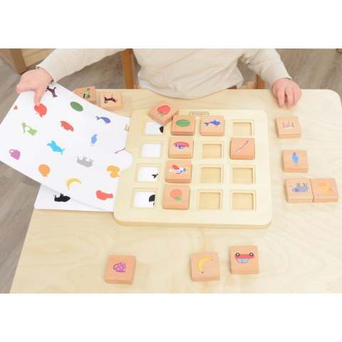 MASTERKIDZ Gra Dopasuj Cienie Łączenie w Pary Rozpoznawanie Przedmiotów Montessori