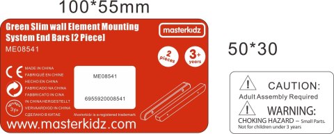 MASTERKIDZ Ramka Montaż Tablicy Belki Krawędzie Boczne 2 Sztuki