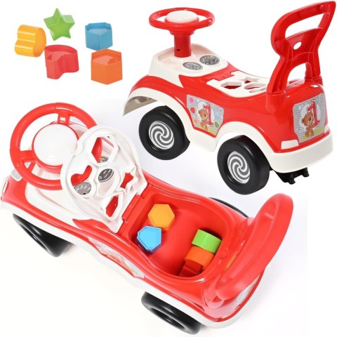 WOOPIE Jeździk 4w1 Sorter Pchacz Chodzik + Klakson Schowek