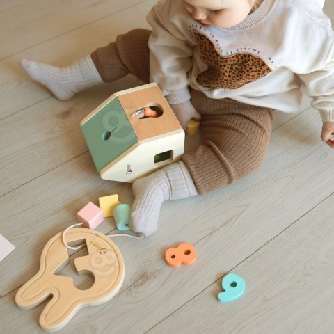 CLASSIC WORLD Pastelowy Zestaw dla Niemowląt Box Pierwsze Zabawki do Nauki od 12 do 18 miesiąca