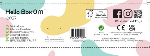 CLASSIC WORLD Pastelowy Zestaw dla Niemowląt Box Pierwsze Zabawki od 0 - 6 miesięcy