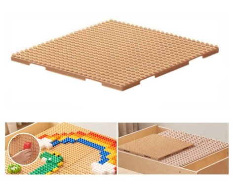 MASTERKIDZ Drewniany Stół Edukacyjny + AKCESORIA STEM WALL + 135 Klocków