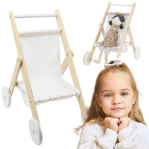 VIGA PolarB Drewniany Wózek dla Lalek