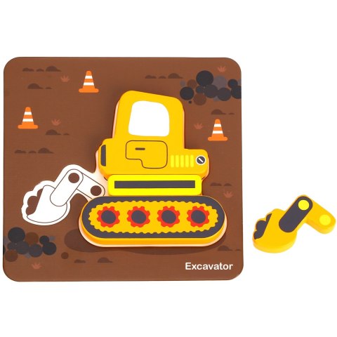 WOOPIE GREEN Układanka Drewniana Klocki Pojazdy Montessori