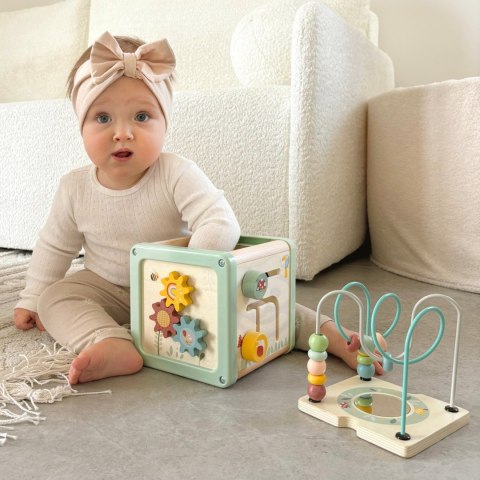 Drewniana Kostka Aktywności Multifunkcyjna Edukacyjna Sorter