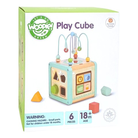 Drewniana Kostka Aktywności Multifunkcyjna Edukacyjna Sorter