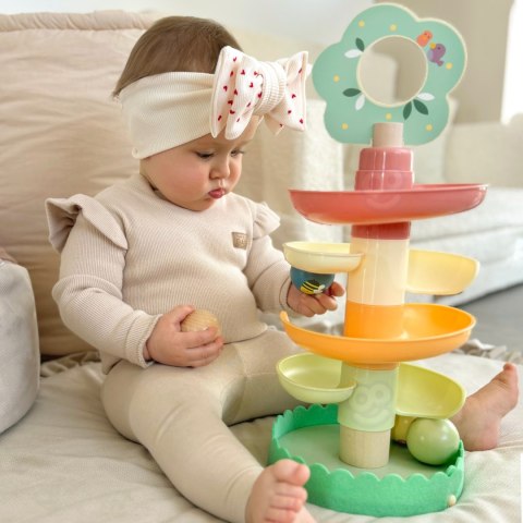 Drewniany Kulodrom Tor Kulkowy Sensoryczny Edukacyjny 6 el.