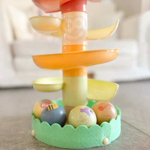 Drewniany Kulodrom Tor Kulkowy Sensoryczny Edukacyjny 6 el.