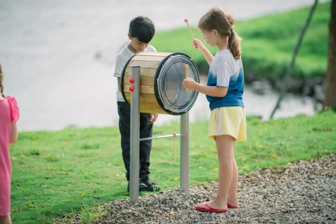 CLASSIC WORLD EDU Zestaw Bębenki XXL 2 szt. Instrument Perkusja Ogrodowa