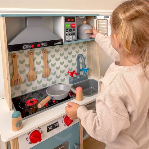 TOOKY TOY Duża Drewniana Kuchnia dla Dzieci 10 el. FSC