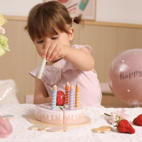 VIGA Drewniany Tort Urodzinowy do Krojenia