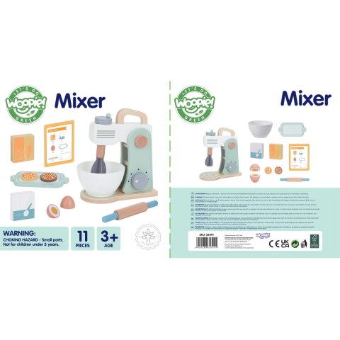 WOOPIE GREEN Drewniany Mikser Kuchenny Blender z Akcesoriami 11 el.