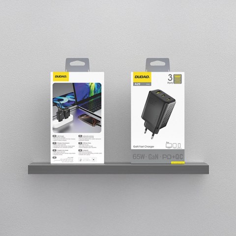 Ładowarka sieciowa A29 GaN USB-C USB-A 65W - czarna