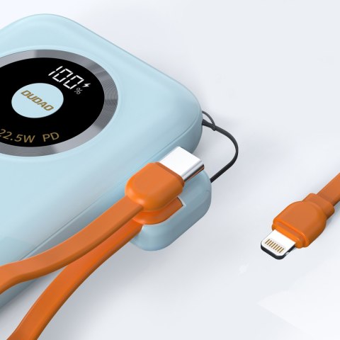 Powerbank K21 Mini 10000mAh 22.5W USB-A / USB-C - niebieski