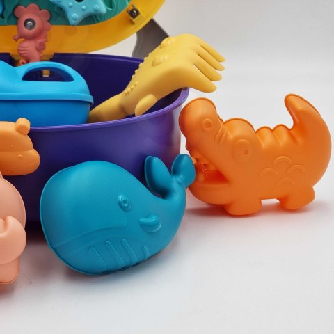 WOOPIE Zestaw do Piasku 3w1 Walizka Piesek + Zabawka Wodna - 8 szt.