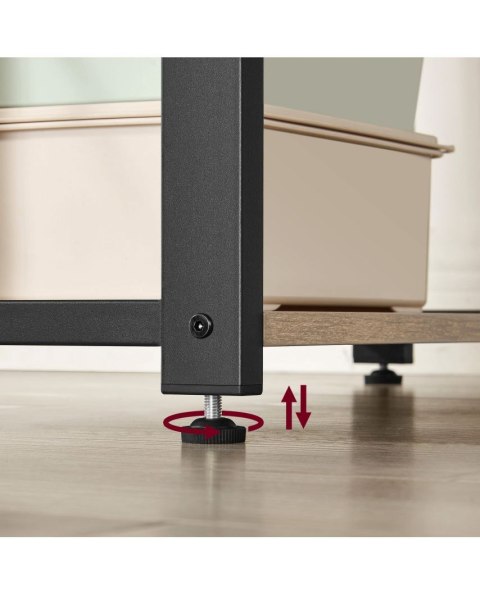 BIURKO KOMPUTEROWE REGAŁ Z PÓŁKAMI REGULOWANE NÓŻKI DĄB SONOMA