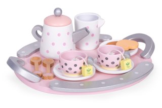 DREWNIANY ZESTAW DO HERBATY FILIŻANKI CZAJNIK 15 ELEMENTÓW ECOTOYS