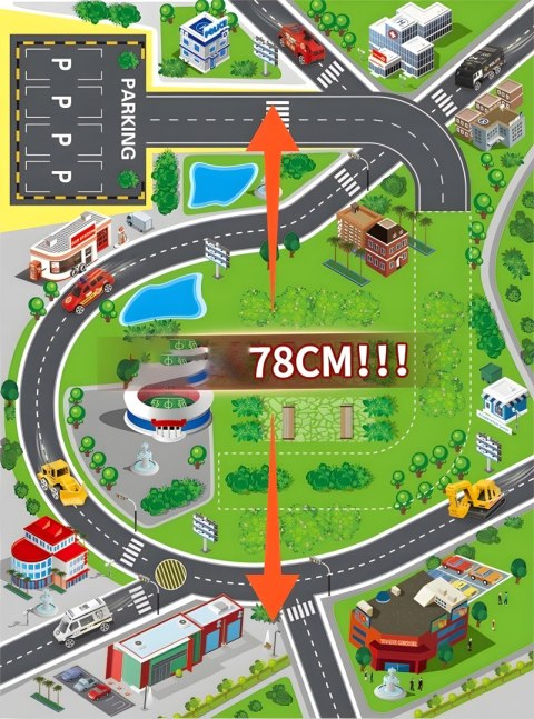 GARAŻ SAMOCHODOWY XXL KOMENDA POLICJI 5 POZIOMÓW + MATA Z MIASTEM 82 ELEMENTY