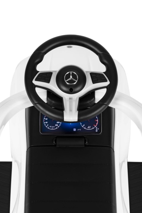 JEŹDZIK PCHACZ AUTKO MERCEDES C CLASS INTERAKTYWNA KIEROWNICA PROWADNIK BIAŁY