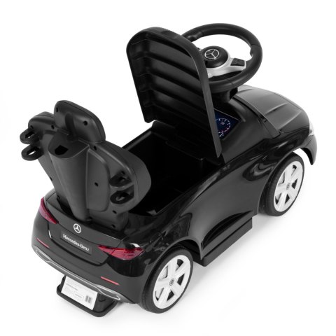 JEŹDZIK PCHACZ AUTKO MERCEDES C CLASS INTERAKTYWNA KIEROWNICA PROWADNIK CZARNY