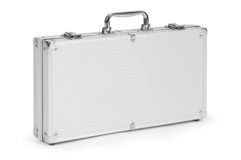 ZESTAW DO POKERA BLACKJACKA 300 ŻETONÓW 2 TALIE KART KOŚCI MATA DO GRY ZAMYKANA WALIZKA