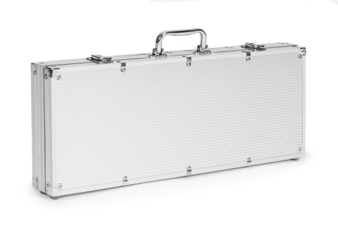 ZESTAW DO POKERA BLACKJACKA 500 ŻETONÓW 2 TALIE KART KOŚCI MATA DO GRY ZAMYKANA WALIZKA