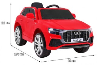 Audi Q8 Lift na akumulator dla dzieci Czerwony SUV + Pilot