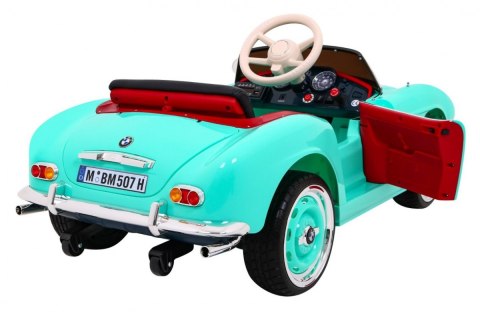 Autko BMW 507 Retro elektryczne dla dzieci Zielony