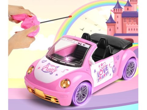 Autko dla lalki Różowy Samochód Cabrio z pilotem dla dziewczynek ZA5908