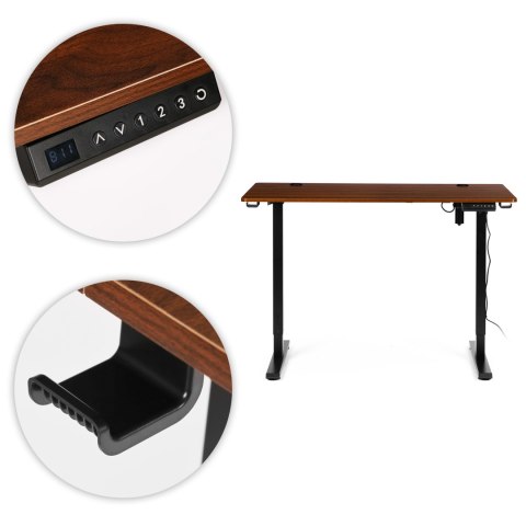 Biurko elektryczne regulowane 120x60 cm regulacja wysokości 72-117 cm ModernHome