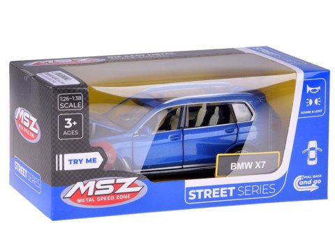 Auto Suv BMW X7 1:32 metalowe autko model dźwięki światła ZA3756