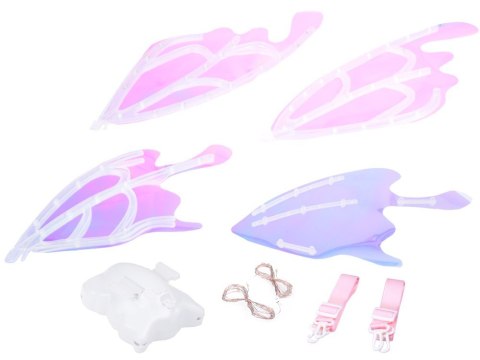 Bajkowe Skrzydła dla Motylka, Elfa, Wróżki Świecące skrzydełka Led ZA5001