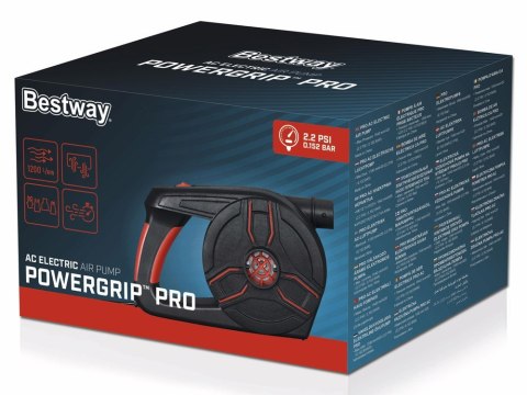 Bestway pompka eklektyczna Powergrip PRO do gniazdka+4adaptery 62247