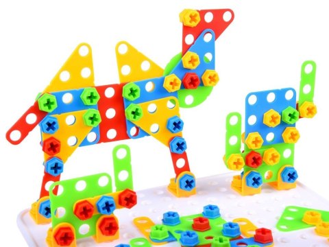 Duży Zestaw Klocki konstrukcyjne w walizce + Wkrętarka 268 ele ZA3546