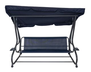 Huśtawka Ogrodowa Siedzisko Textylina 2x1 Granatowa