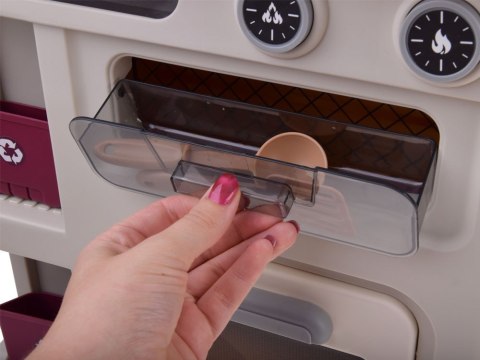 Interaktywna beżowa kuchnia dla dzieci + efekty: światło dźwięk para ZA5766