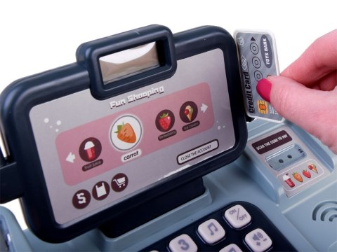 Kasa fiskalna dla dzieci skaner waga smartfon koszyk zabawa w sklep ZA4147