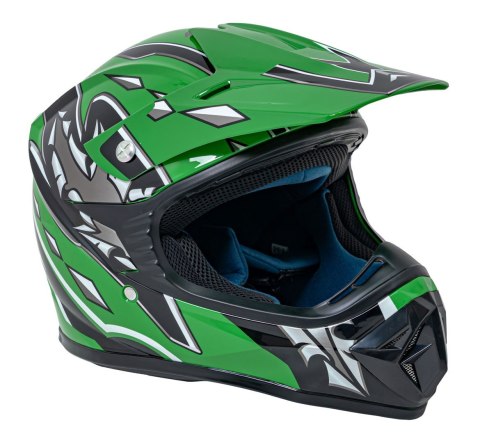 Kask Motocyklowy Enduro Zielony M