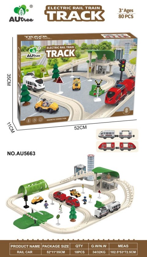 Kolejka Miasto z Funkcją Świateł i Dźwięku 80el.