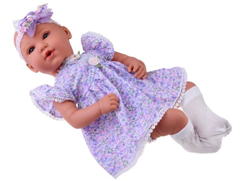 Lalka BOBAS interaktywna 46cm - w liliowej sukience + akcesoria ZA5834